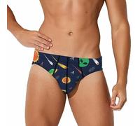 UFO Alien Men's Hip Briefs Funny Underwear Soft Underpants Shorts Sexy Printed