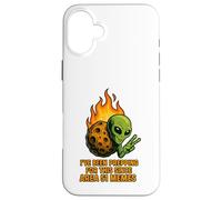 UFO Alien on Asteroid Invasion - for Area 51 Memes Lovers Case for iPhone 16 Plus