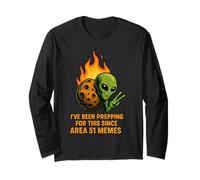 UFO Alien on Asteroid Invasion - for Area 51 Memes Lovers Long Sleeve T-Shirt