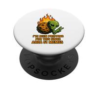 UFO Alien on Asteroid Invasion - for Area 51 Memes Lovers PopSockets Adhesive PopGrip
