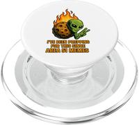 UFO Alien on Asteroid Invasion - for Area 51 Memes Lovers PopSockets PopGrip for MagSafe