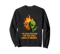 UFO Alien on Asteroid Invasion - for Area 51 Memes Lovers Sweatshirt