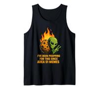 UFO Alien on Asteroid Invasion - for Area 51 Memes Lovers Tank Top
