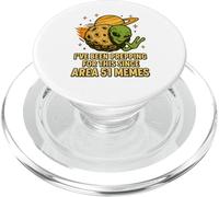 UFO Alien on Interstellar Asteroid for Area 51 Memes Lovers PopSockets PopGrip for MagSafe