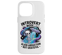 UFO Alien Skeleton - Antisocial Funny Space Travel Introvert Case for iPhone 14 Pro Max