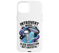 UFO Alien Skeleton - Antisocial Funny Space Travel Introvert Case for iPhone 15 Plus