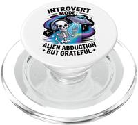 UFO Alien Skeleton - Antisocial Funny Space Travel Introvert PopSockets PopGrip for MagSafe