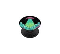 Ufo Alien Spaceship Abduction Art UFO Emitting Light PopSockets Adhesive PopGrip