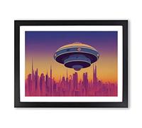 Ufo Art Vol.4 H1022 Framed Print for Living Room Bedroom Home Office Décor, Wall Art Picture Ready to Hang, Black A2 Frame (64 x 46 cm)