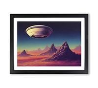 Ufo Art Vol.5 H1022 Framed Print for Living Room Bedroom Home Office Décor, Wall Art Picture Ready to Hang, Black A2 Frame (64 x 46 cm)
