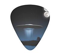 Ufo At Night Guitar Plectrums Classical Triangle Bass Acoustic And Electric Guitar Plectrums For Guitarists 12 Pieces