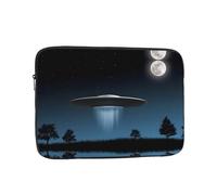 UFO at night Patterned 13 inch computer bag, portable computer storage bag, suitable for business trips and commuting