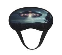 UFO At Night Print Adults Soft Washable Eye Mask for Light Blocking Nap Face Sleeping Travel Cover