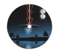 Ufo At Night Print Christmas Tree Skirt Festive Decoration For The Perfect Holiday Ambience