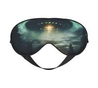 UFO at Night Print Functionality Outdoor Travel Eye Mask Breathable Camping Meditation Yoga Friendly