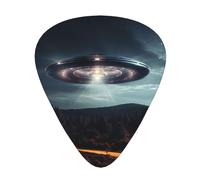 UFO at night print Guitar Picks 12 Pack Assorted Thickness for Guitar,ukulele,0.46/0.71/0.96mm