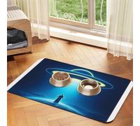 UFO Attack Pet Feeding Mat-Waterproof & Non-Slip Dog and Cat Food Mat-No Stains Quick Dry Dog Water Dispenser Mat