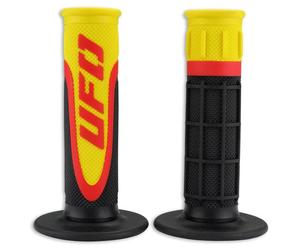 UFO Axiom Triple Density Yellow Off Road Grips MA01825-102 Half Waffle MX Enduro