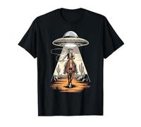 UFO Beaming Down on a Western Cowboy T-Shirt