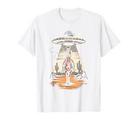 UFO Beaming Down on a Western Cowboy T-Shirt
