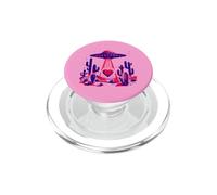 UFO Beaming Up Heart Desert Alien Abduction Tee PopSockets PopGrip for MagSafe