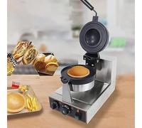 UFO Burger Maker Machine - Commercial Gelato and Panini Press with Dual Heating, 50-300℃ Temperature Control, 5-Minute Timer, Ice Cream and Waffle Maker