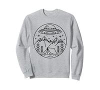 UFO Camping Shirt Alien Spaceship Mountain Hiking Outdoors Sweatshirt