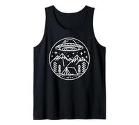 UFO Camping Shirt Alien Spaceship Mountain Hiking Outdoors Tank Top