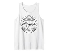 UFO Camping Shirt Alien Spaceship Mountain Hiking Outdoors Tank Top