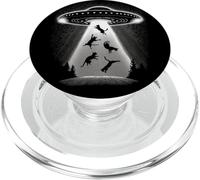 UFO Captures Kitty Cats The Only Intelligent Earth Life PopSockets PopGrip for MagSafe