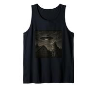 UFO Cat Encounter Under The Night Sky Tank Top