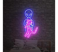 UFO cat neon Sign I Cats Signs Kawaii Neon | Cat & Moon Neon Light Sign Art | Bedroom Decor Home Wall Decoration