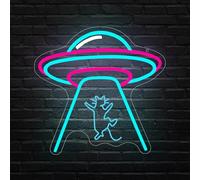 UFO Cat Neon Sign Spaceship Neon Signs Anime LED for Wall Decoration USB Light for Cat Decoration Game Room Home Party Bedroom Bar Pub Room Decor