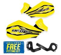 UFO Claw Handguards in RM Yellow Universal MX Enduro Hand Guards + Mounting Kit