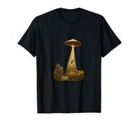 UFO Cow Abduction Surreal Vintage Alien Art T-Shirt
