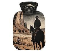 UFO Cowboy Illustration hot-Water Bottle with Soft Cover, 2L hot Compress for Menstrual Cramps,Menstrual Cramps,compresas calientes para el vientre