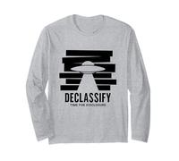 UFO Declassify Disclosure Government Secrets Flying Saucer Long Sleeve T-Shirt