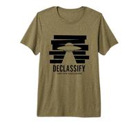 UFO Declassify Disclosure Government Secrets Flying Saucer Premium T-Shirt
