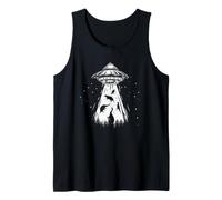 UFO Dinosaur Alien Abduction Humor for Prehistoric Geeks Tank Top