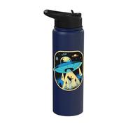 UFO Dinosaur Alien Abduction Stainless Steel Insulated Water Bottle