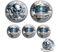 UFO Disclosure 2026 Commemorative Coin, The Truth is Here Area 51 UAP Challenge Coin, UAP Disclosure Archive Challenge Coins, 1947 to 2026 Coins, UFO & Alien Enthusiasts Gift (3PC)