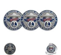 UFO Disclosure 2026 Commemorative Coin, UAP Disclosure Archive Challenge Coin, The Truth is Out There UFO Token, for Alien & Sci-Fi Enthusiasts (3PCS-B)
