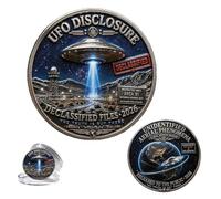 UFO Disclosure 2026 Commemorative Coin, UAP Disclosure Archive Challenge Coin, The Truth is Out There UFO Token, for Alien & Sci-Fi Enthusiasts (1PC-A)
