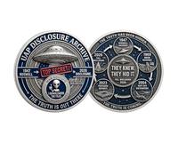 UFO Disclosure 2026 Commemorative Coin, UAP Disclosure Challenge Coin, Area 51 Double-Sided Token, The Truth is Out There UFO Token, Gift for Alien & Sci-Fi Fans (#B,1 PC)