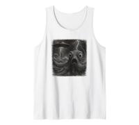 UFO Distressed Octopus Selfie with Invasion Alien Lover Tank Top