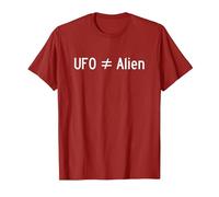 UFO Does Not Equal Alien. Science & Fact Geek. UFOs & Aliens T-Shirt, Men, Cranberry Red, Small