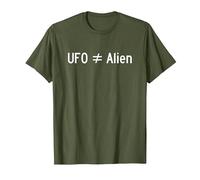 UFO Does Not Equal Alien. Science & Fact Geek. UFOs & Aliens T-Shirt, Men, Olive Green, Small