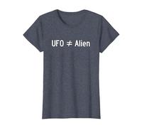 UFO Does Not Equal Alien. Science & Fact Geek. UFOs & Aliens T-Shirt, Women, Heather Blue, X-Small