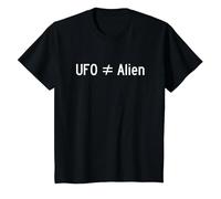 UFO Does Not Equal Alien. Science & Fact Geek. UFOs & Aliens T-Shirt, Youth, Black, X-Small