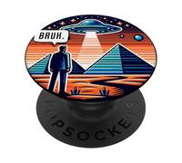 UFO Egyptian Pyramids Conspiracy Theorist PopSockets Adhesive PopGrip